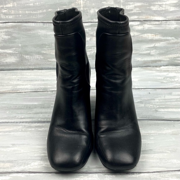 Charles by Charles David Black Chunky Block Heel Boots Trudy Ankle Boot 7.5M - Picture 5 of 16